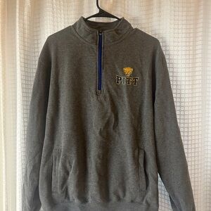 Colosseum Gray and Blue Zip-Up Sweater